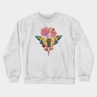 Roses and Moths Crewneck Sweatshirt